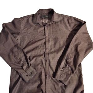 Men's Black Label Ruffini Purple Slim Fit Button-Up Shirt  M Italy Career